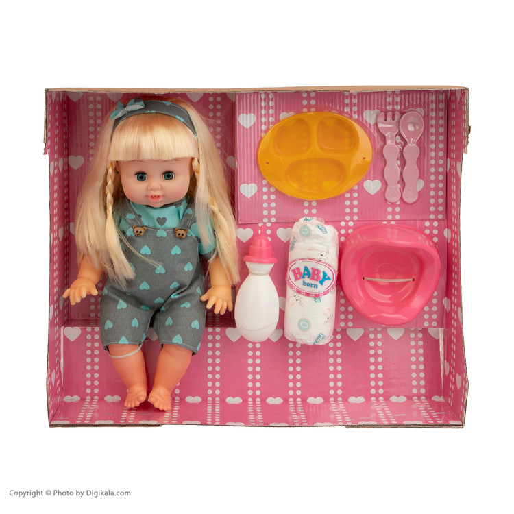 عروسک بیبی بورن طرح نوزاد مدل MV699-1 ارتفاع 32 سانتی متر main 1 2