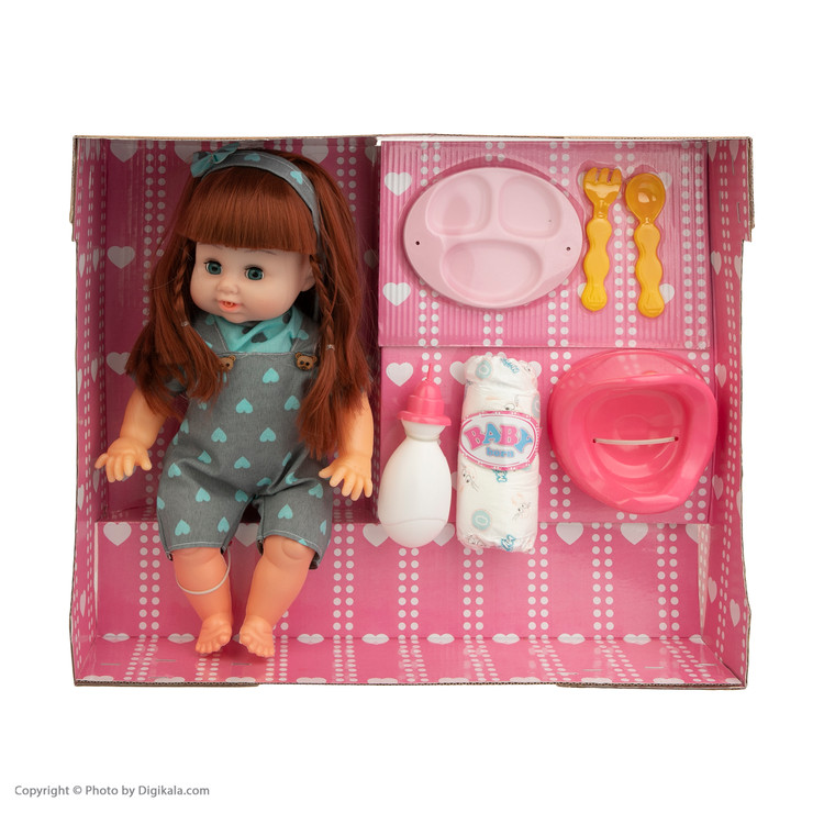 عروسک بیبی بورن طرح نوزاد مدل MV699-1 ارتفاع 32 سانتی متر main 1 3