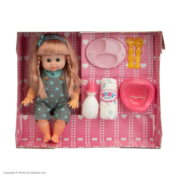 عروسک بیبی بورن طرح نوزاد مدل MV699-1 ارتفاع 32 سانتی متر main 1 4