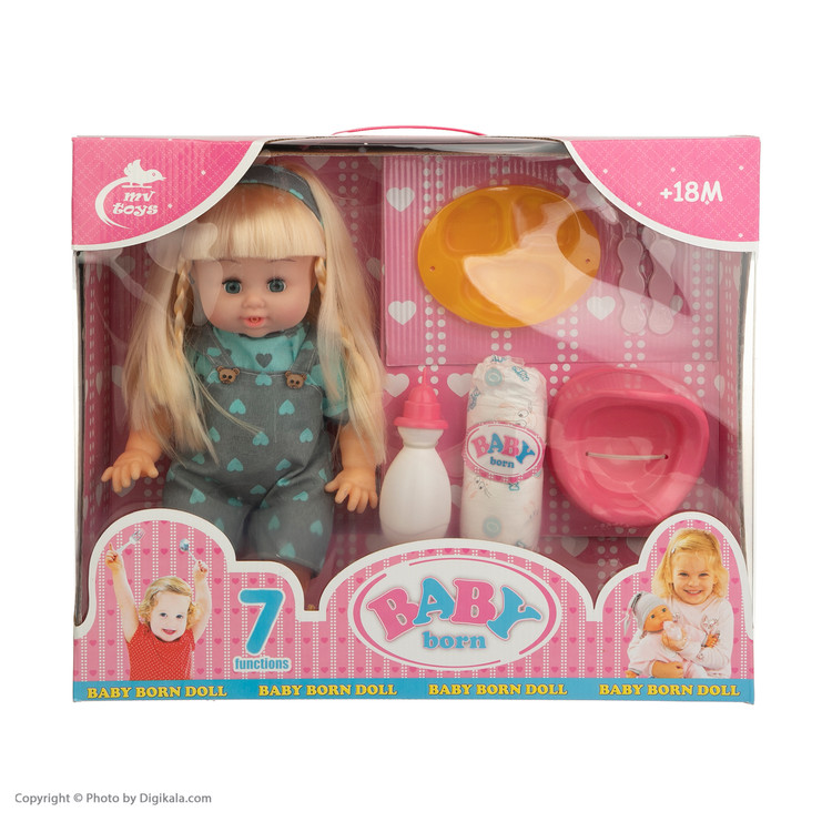عروسک بیبی بورن طرح نوزاد مدل MV699-1 ارتفاع 32 سانتی متر main 1 8