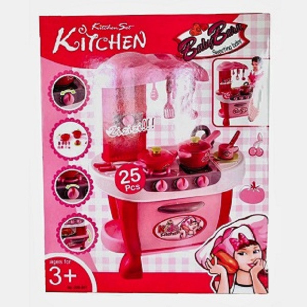 ست اسباب بازی آشپزخانه بی بی برن مدل سوپر BARBIE KITCHEN main 1 1