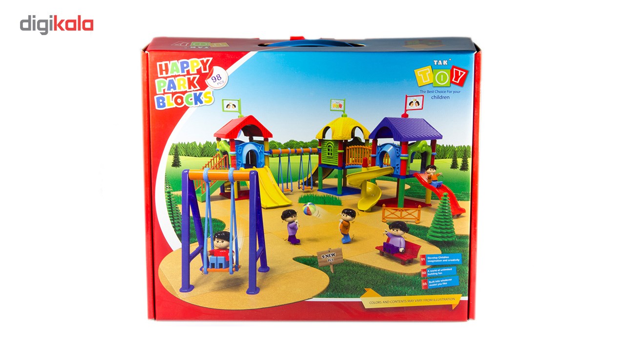 بازی آموزشی 98 تکه تک توی مدل Happy Park Blocks main 1 1