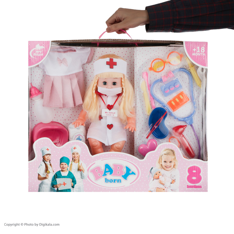 عروسک بیبی بورن کد 04 ارتفاع 43 سانتی متر main 1 4
