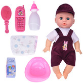 عروسک بی بی مدل 8190 کد ZW03 ارتفاع 30 سانتیمتر