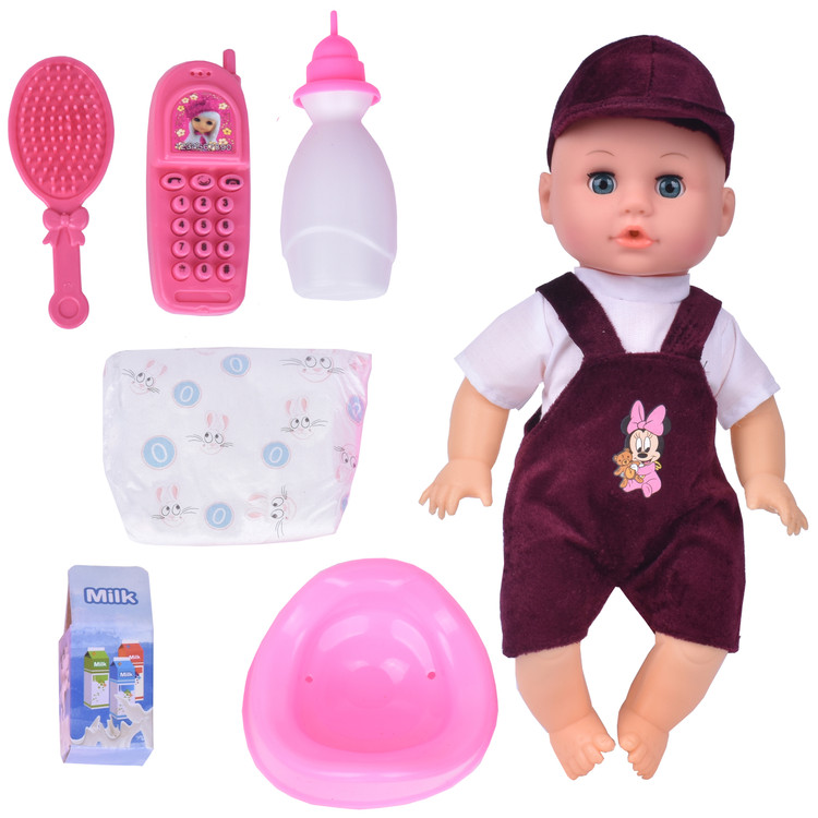 عروسک بی بی مدل 8190 کد ZW03 ارتفاع 30 سانتیمتر