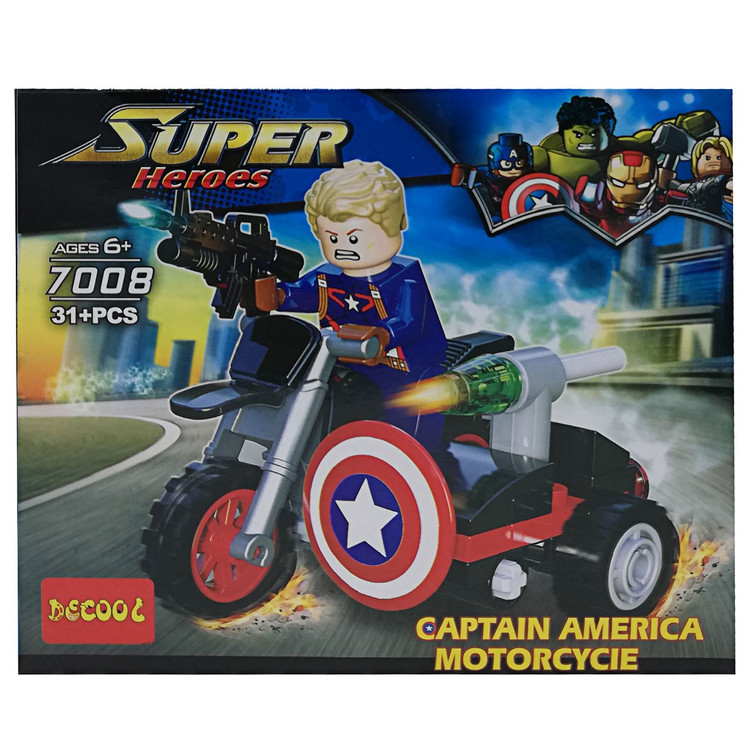 ساختنی مدل Super Heroes سری Captain America 7008 تعداد 31 تکه