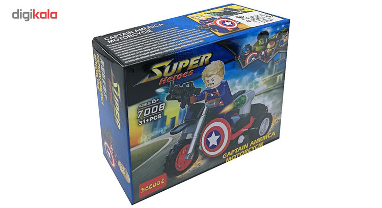 ساختنی مدل Super Heroes سری Captain America 7008 تعداد 31 تکه main 1 3